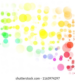 Bubbles Circle Dots Unique Colorful Bright Vector Background