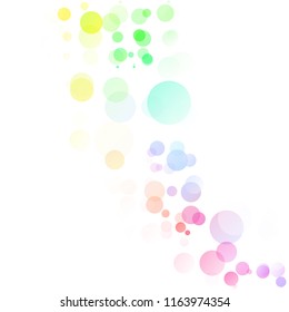 Bubbles Circle Dots Unique Colorful Bright Vector Background