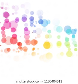 Bubbles Circle Dots Unique Colorful Bright Vector Background