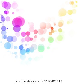 Bubbles Circle Dots Unique Colorful Bright Vector Background