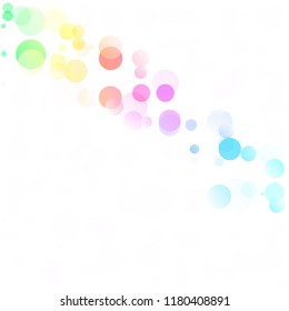 Bubbles Circle Dots Unique Colorful Bright Vector Background