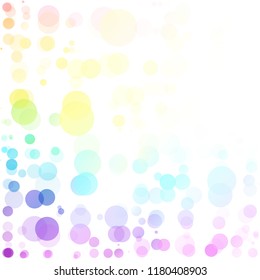 Bubbles Circle Dots Unique Colorful Bright Vector Background