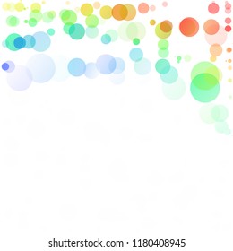 Bubbles Circle Dots Unique Colorful Bright Vector Background