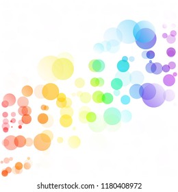 Bubbles Circle Dots Unique Colorful Bright Vector Background