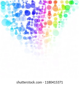 Bubbles Circle Dots Unique Colorful Bright Vector Background