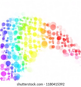 Bubbles Circle Dots Unique Colorful Bright Vector Background