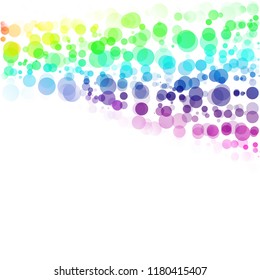 Bubbles Circle Dots Unique Colorful Bright Vector Background