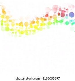 Bubbles Circle Dots Unique Colorful Bright Vector Background