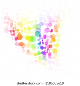 Bubbles Circle Dots Unique Colorful Bright Vector Background