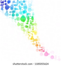 Bubbles Circle Dots Unique Colorful Bright Vector Background