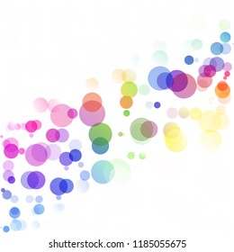 Bubbles Circle Dots Unique Colorful Bright Vector Background