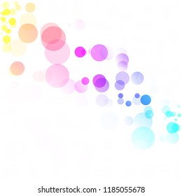 Bubbles Circle Dots Unique Colorful Bright Vector Background