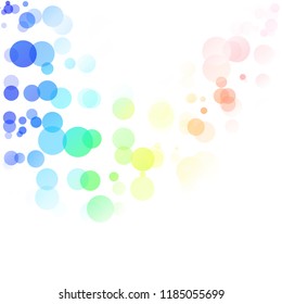 Bubbles Circle Dots Unique Colorful Bright Vector Background