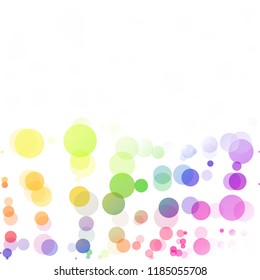 Bubbles Circle Dots Unique Colorful Bright Vector Background