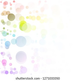 Bubbles Circle Dots Unique Colorful Bright Vector Background