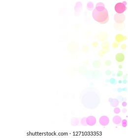 Bubbles Circle Dots Unique Colorful Bright Vector Background