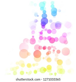 Bubbles Circle Dots Unique Colorful Bright Vector Background