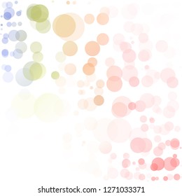 Bubbles Circle Dots Unique Colorful Bright Vector Background