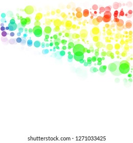 Bubbles Circle Dots Unique Colorful Bright Vector Background