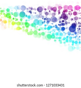 Bubbles Circle Dots Unique Colorful Bright Vector Background