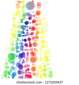 Bubbles Circle Dots Unique Colorful Bright Vector Background