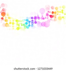Bubbles Circle Dots Unique Colorful Bright Vector Background