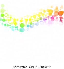 Bubbles Circle Dots Unique Colorful Bright Vector Background