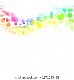 Bubbles Circle Dots Unique Colorful Bright Vector Background