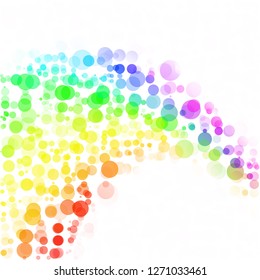 Bubbles Circle Dots Unique Colorful Bright Vector Background
