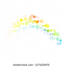 Bubbles Circle Dots Unique Colorful Bright Vector Background