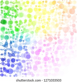Bubbles Circle Dots Unique Colorful Bright Vector Background