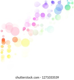 Bubbles Circle Dots Unique Colorful Bright Vector Background