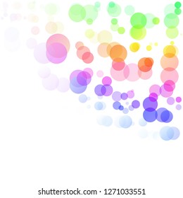 Bubbles Circle Dots Unique Colorful Bright Vector Background