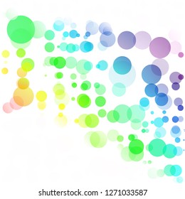 Bubbles Circle Dots Unique Colorful Bright Vector Background