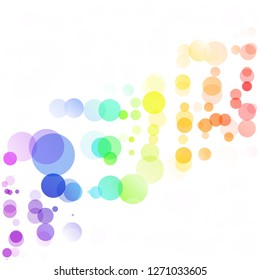 Bubbles Circle Dots Unique Colorful Bright Vector Background