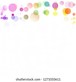 Bubbles Circle Dots Unique Colorful Bright Vector Background