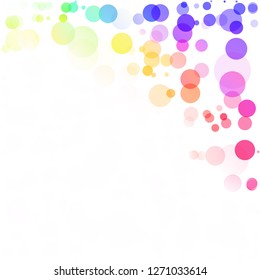 Bubbles Circle Dots Unique Colorful Bright Vector Background