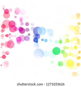 Bubbles Circle Dots Unique Colorful Bright Vector Background