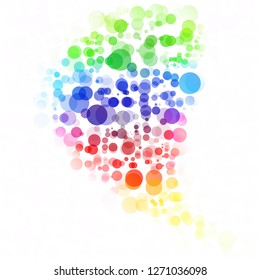 Bubbles Circle Dots Unique Colorful Bright Vector Background
