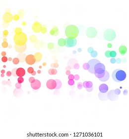 Bubbles Circle Dots Unique Colorful Bright Vector Background