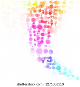 Bubbles Circle Dots Unique Colorful Bright Vector Background