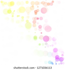 Bubbles Circle Dots Unique Colorful Bright Vector Background