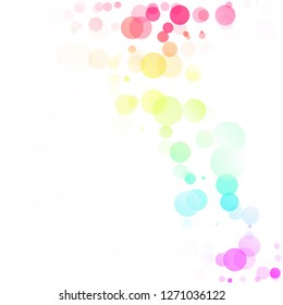 Bubbles Circle Dots Unique Colorful Bright Vector Background