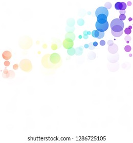 Bubbles Circle Dots Unique Colorful Bright Vector Background