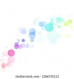 Bubbles Circle Dots Unique Colorful Bright Vector Background