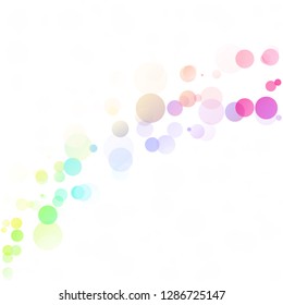 Bubbles Circle Dots Unique Colorful Bright Vector Background