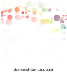 Bubbles Circle Dots Unique Colorful Bright Vector Background