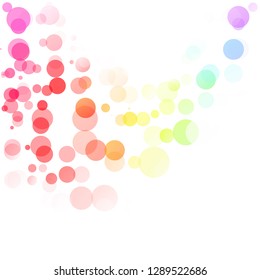 Bubbles Circle Dots Unique Colorful Bright Vector Background