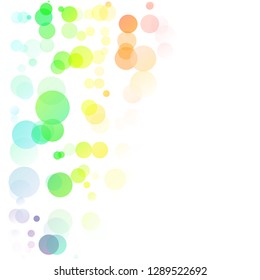 Bubbles Circle Dots Unique Colorful Bright Vector Background