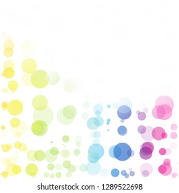 Bubbles Circle Dots Unique Colorful Bright Vector Background